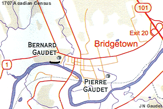 1707 Acadian Census - Ville de Gaudet