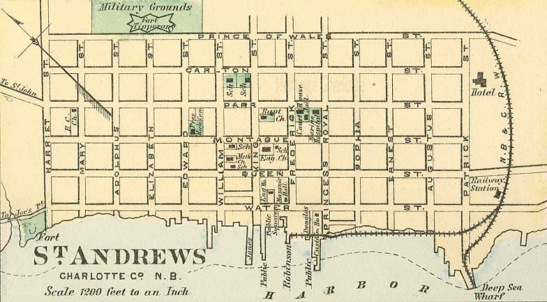1879 town map of St. Andrews